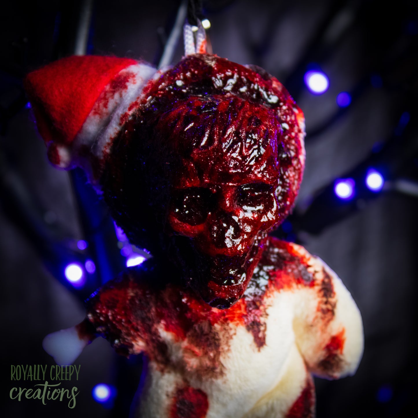 Creepy Santa Bear Ornament #201