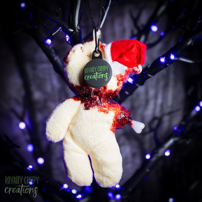 Creepy Santa Bear Ornament #201