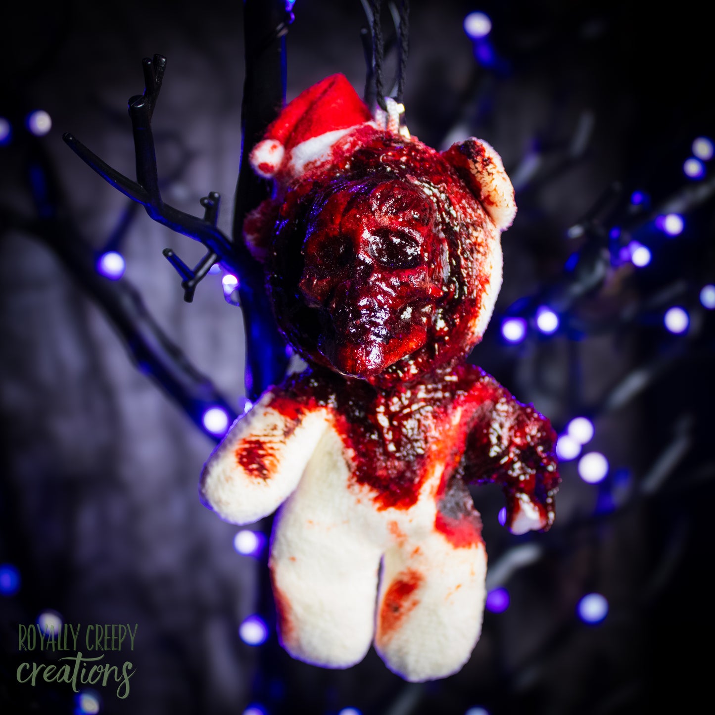 Creepy Santa Bear Ornament #203