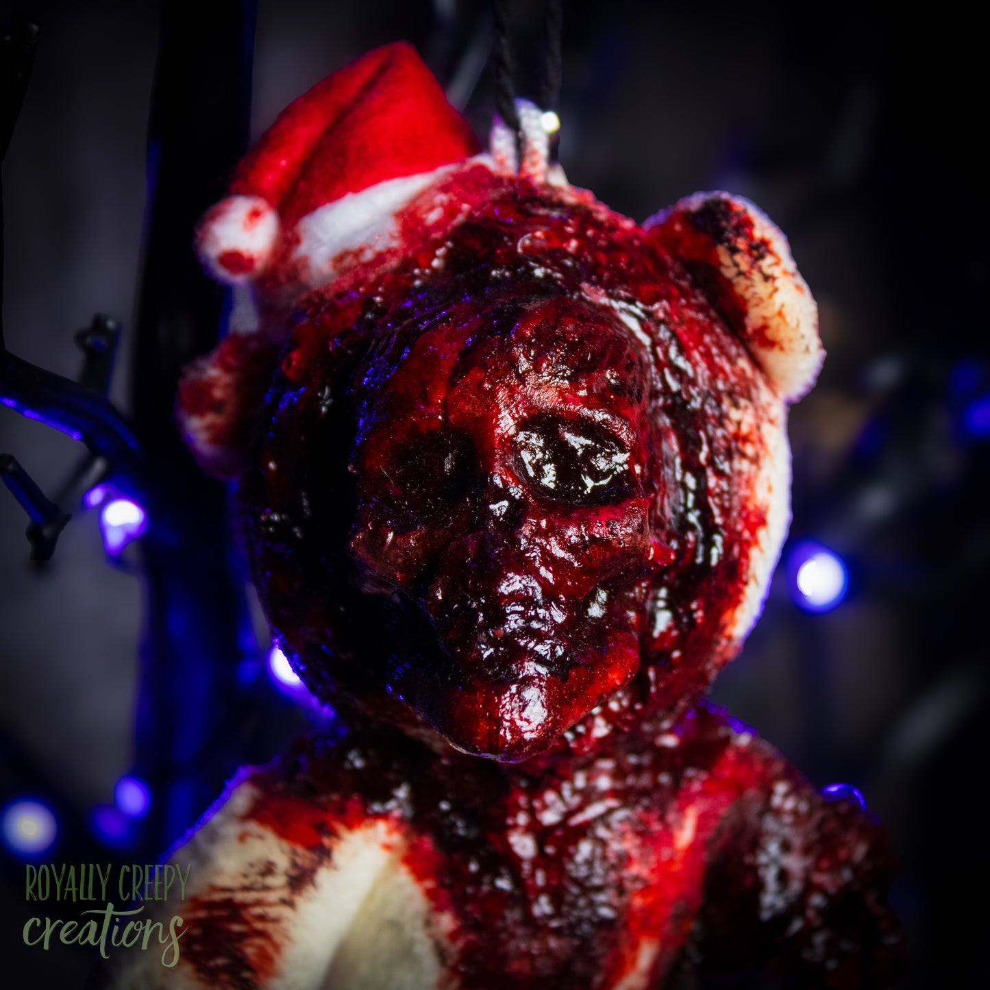 Creepy Santa Bear Ornament #203